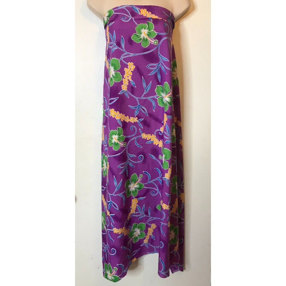 Roundy Bay Hawaiian Print Beach Cover Sarong One Size Hibiscus Flowers 52" x 41"